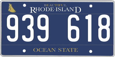 RI license plate 939618