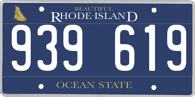 RI license plate 939619