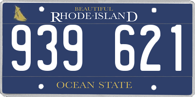 RI license plate 939621