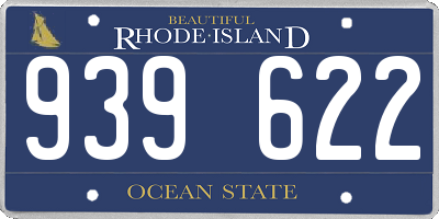 RI license plate 939622