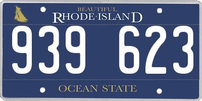 RI license plate 939623