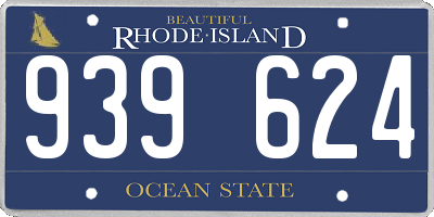 RI license plate 939624