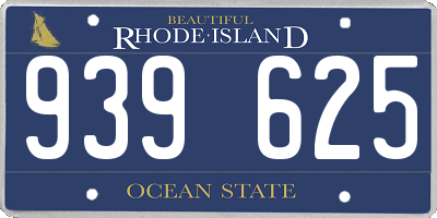 RI license plate 939625
