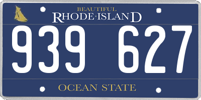RI license plate 939627