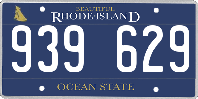 RI license plate 939629