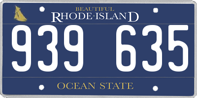 RI license plate 939635