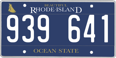 RI license plate 939641