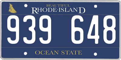 RI license plate 939648