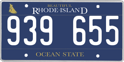 RI license plate 939655
