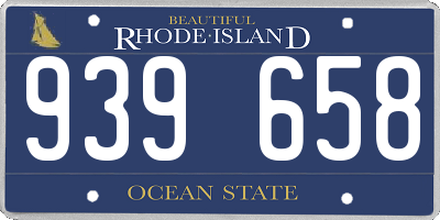 RI license plate 939658