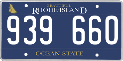 RI license plate 939660