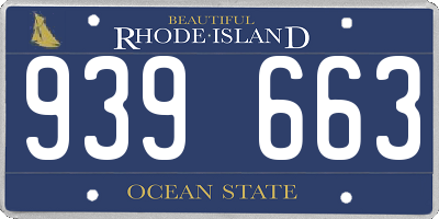 RI license plate 939663