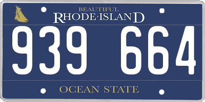 RI license plate 939664