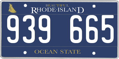 RI license plate 939665