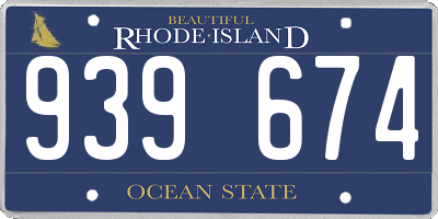 RI license plate 939674
