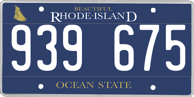 RI license plate 939675
