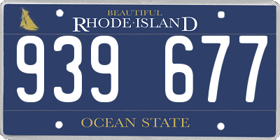 RI license plate 939677