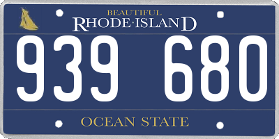 RI license plate 939680