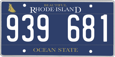 RI license plate 939681