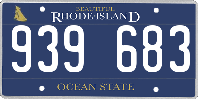 RI license plate 939683