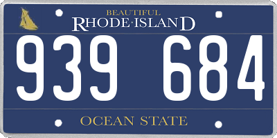 RI license plate 939684