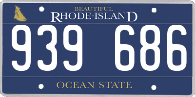 RI license plate 939686