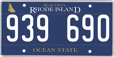 RI license plate 939690