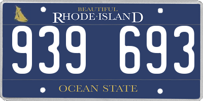 RI license plate 939693