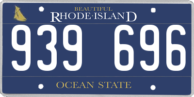 RI license plate 939696