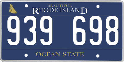 RI license plate 939698