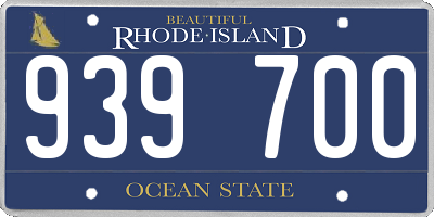 RI license plate 939700