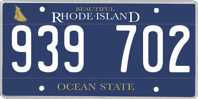 RI license plate 939702