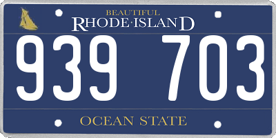 RI license plate 939703