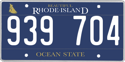 RI license plate 939704
