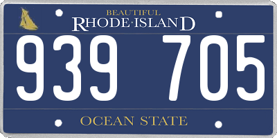 RI license plate 939705