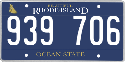 RI license plate 939706