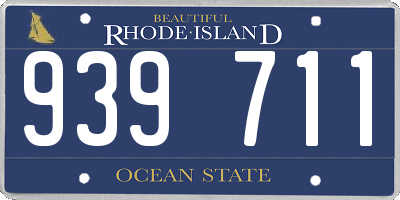 RI license plate 939711