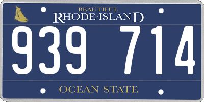 RI license plate 939714