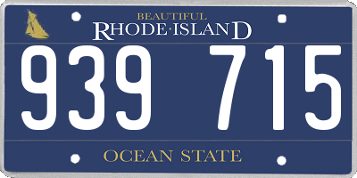 RI license plate 939715