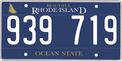 RI license plate 939719