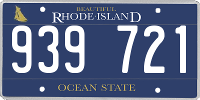 RI license plate 939721