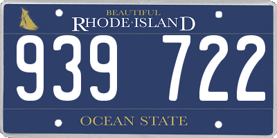 RI license plate 939722
