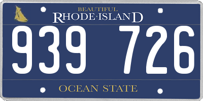 RI license plate 939726