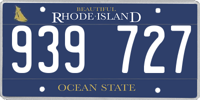 RI license plate 939727