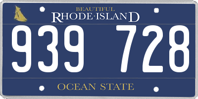 RI license plate 939728