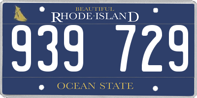 RI license plate 939729