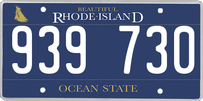 RI license plate 939730