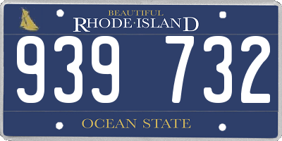 RI license plate 939732
