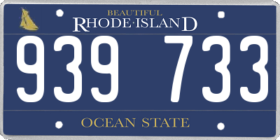 RI license plate 939733