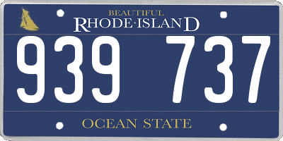 RI license plate 939737